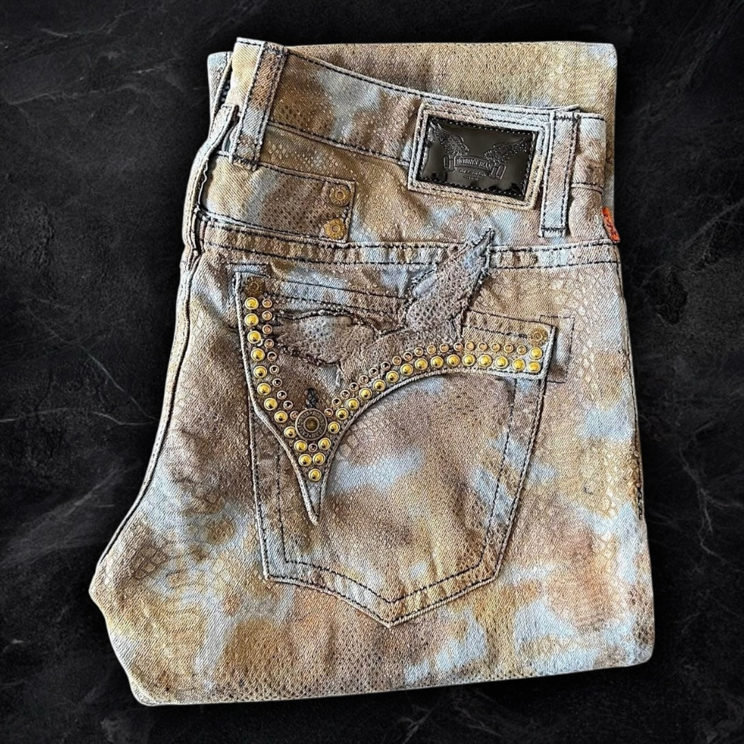 “Miami Brown Snakeskin” Robins Jeans