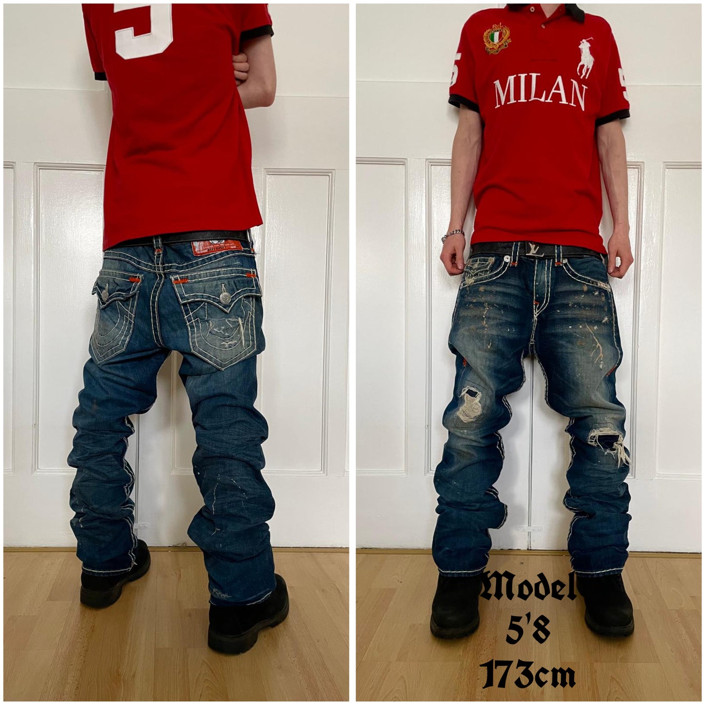 True Religion Ricky Super T Red Tab Jeans