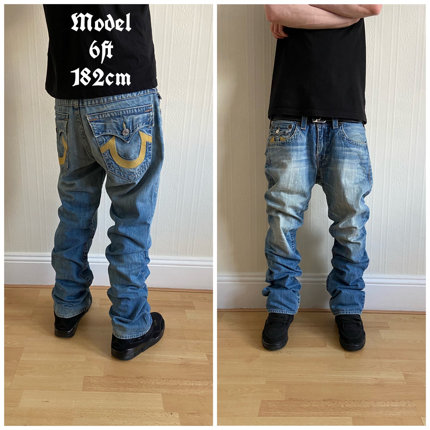 True Religion Yellow Logo Jeans