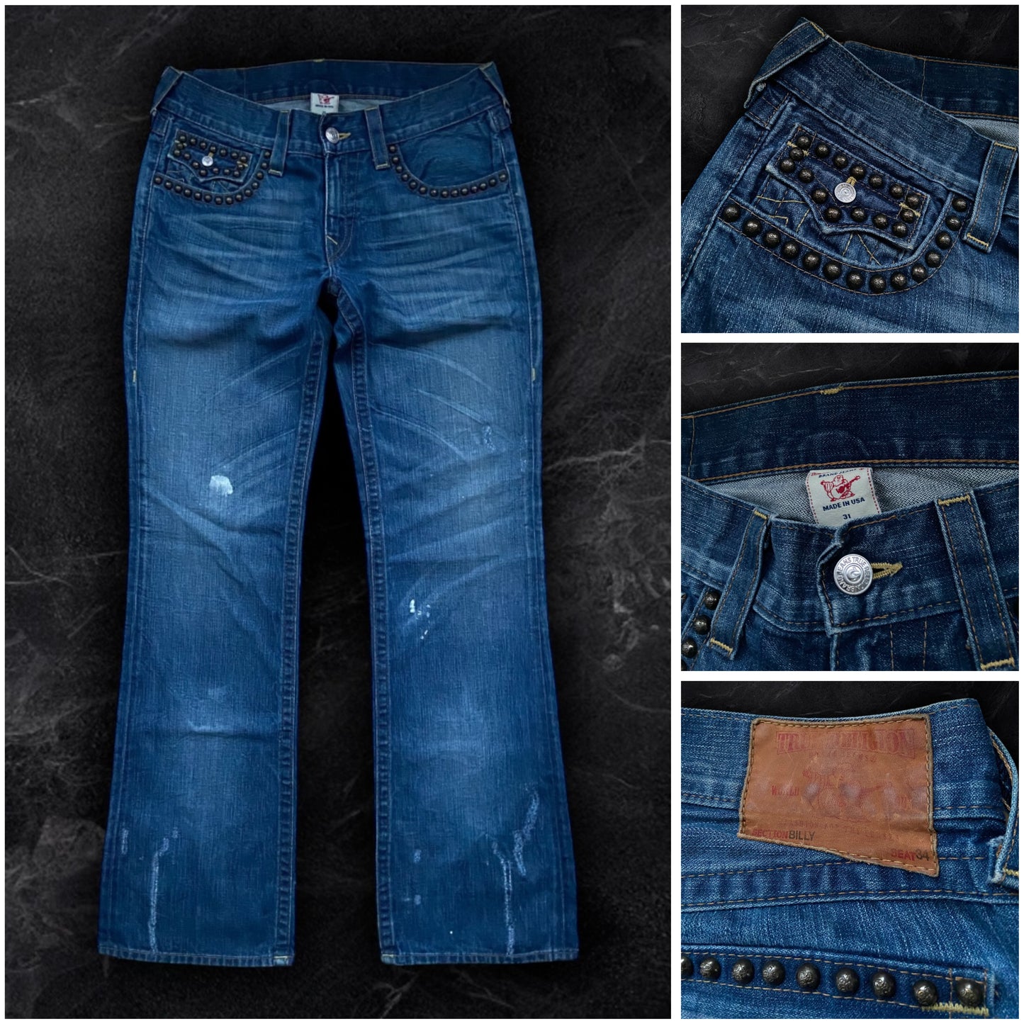 True Religion Billy Studded Jeans