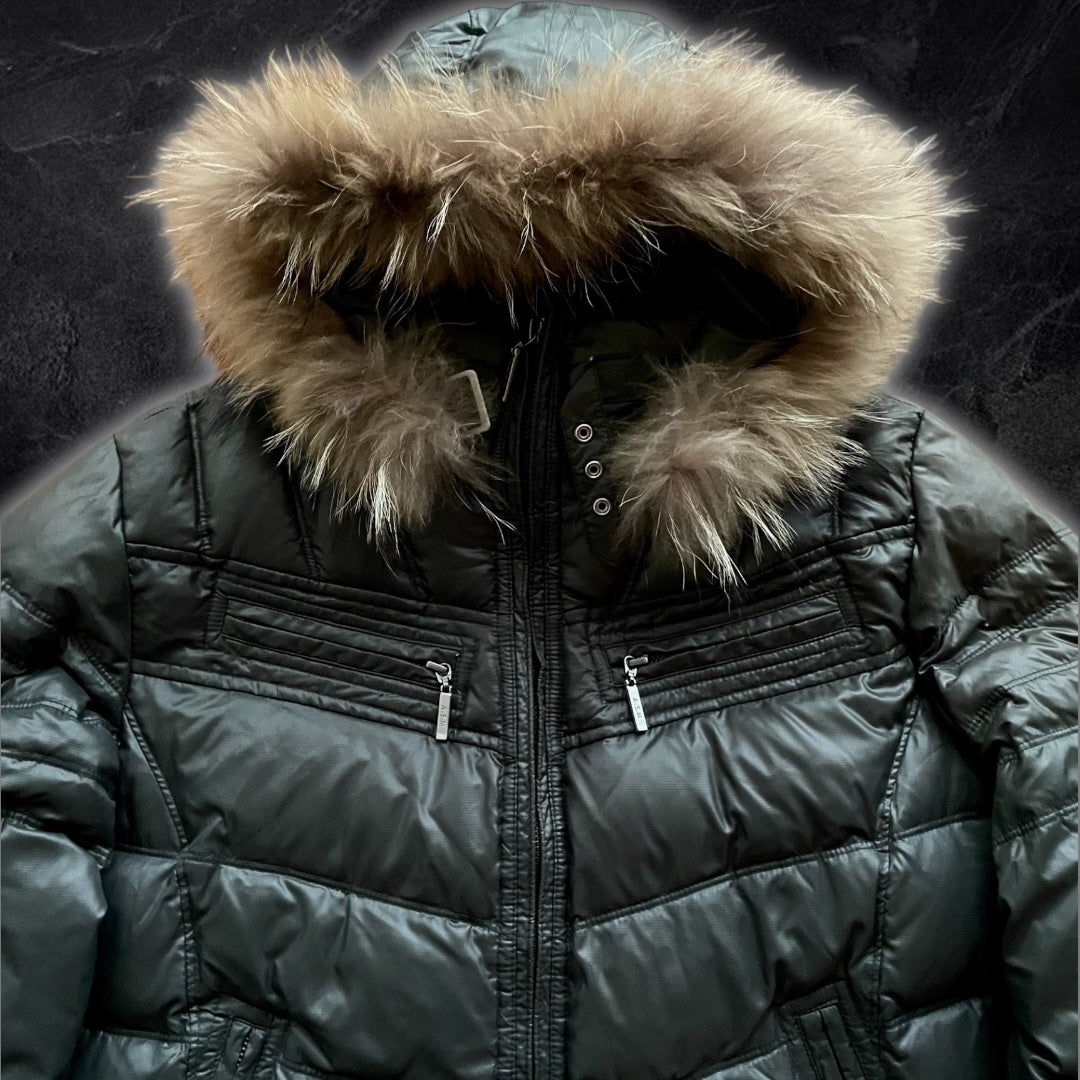 Japanese branded fur puffer jacket