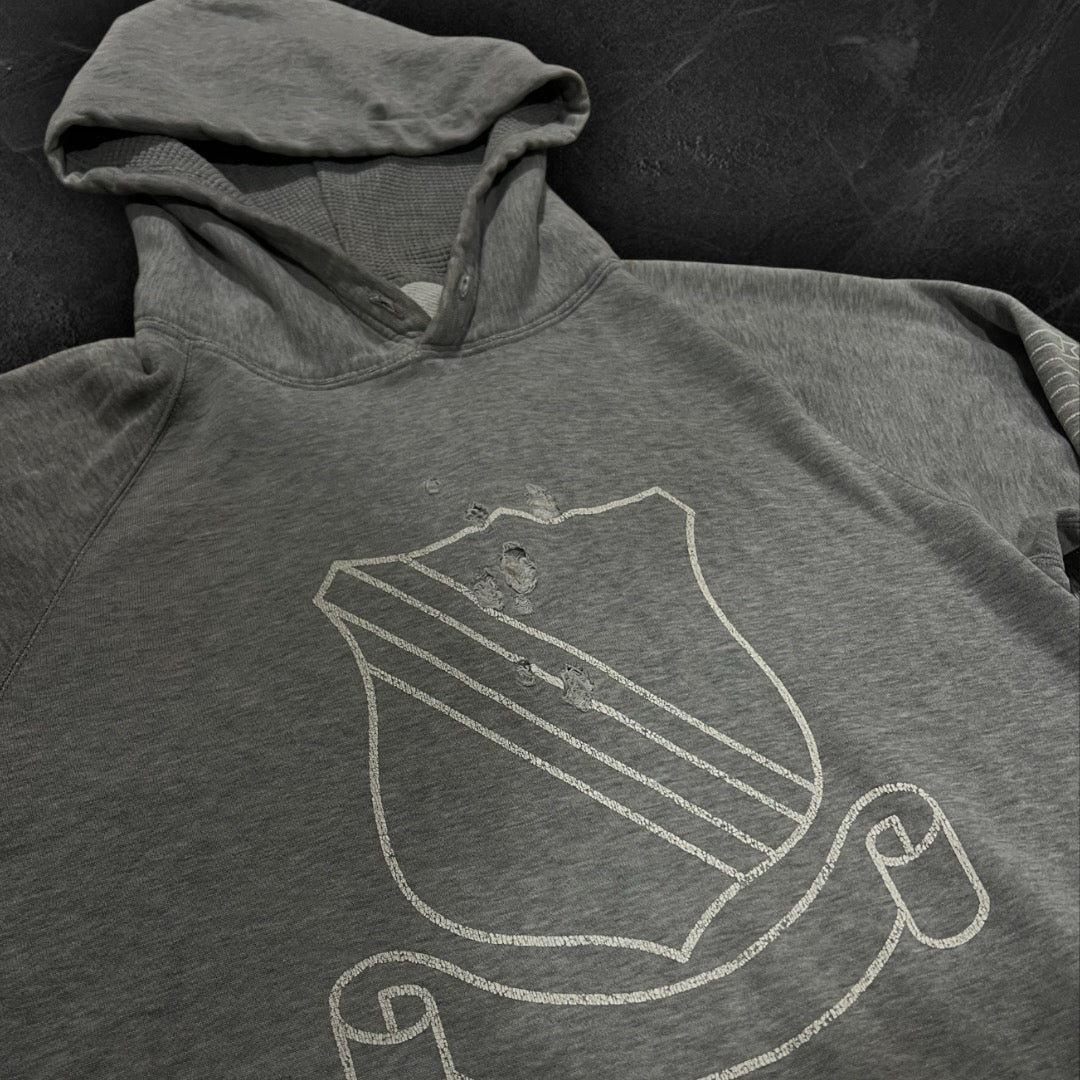 Number (N)ine Grey AW01 Shield Hoodie