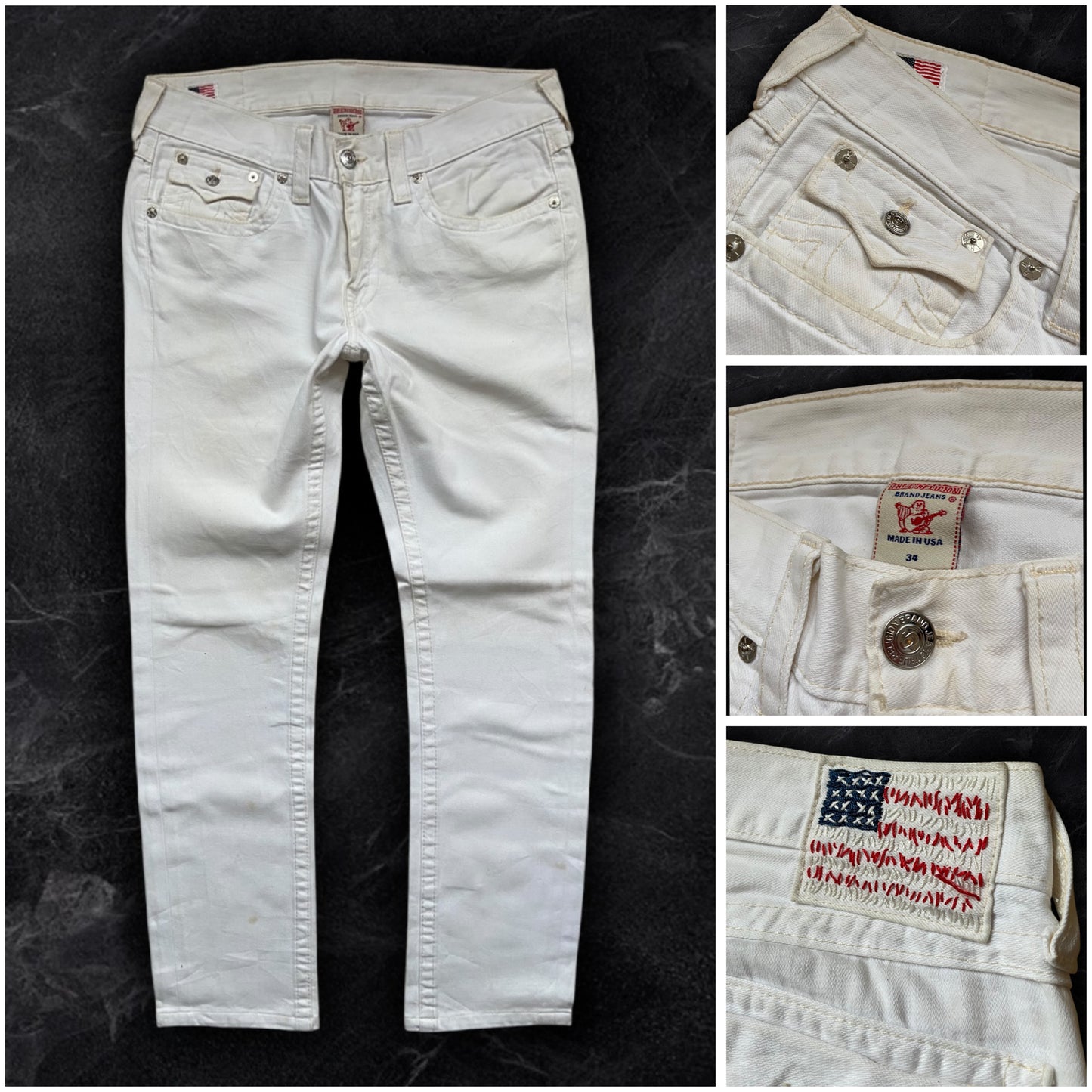 True Religion USA Flag Jeans