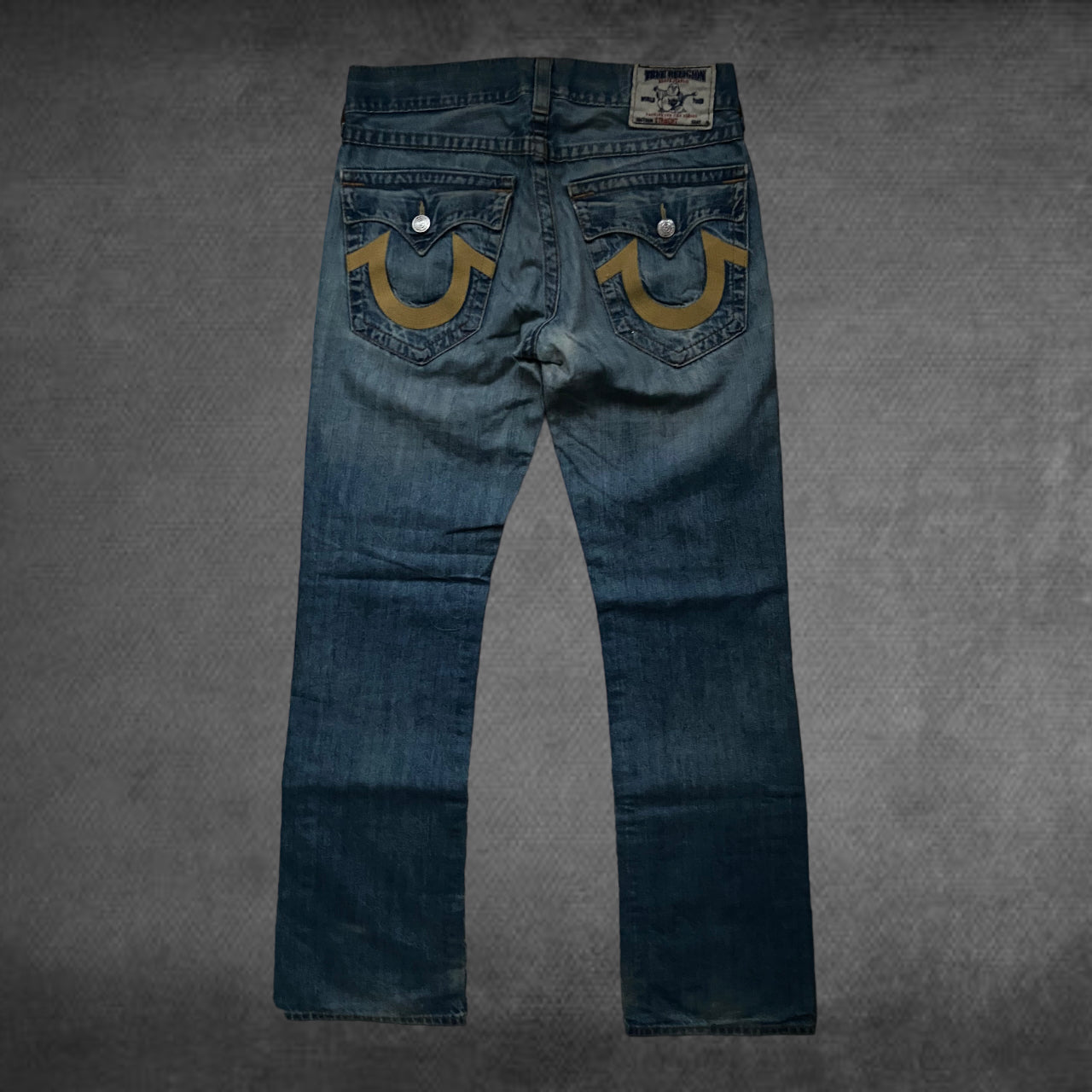 True Religion Yellow Logo Jeans