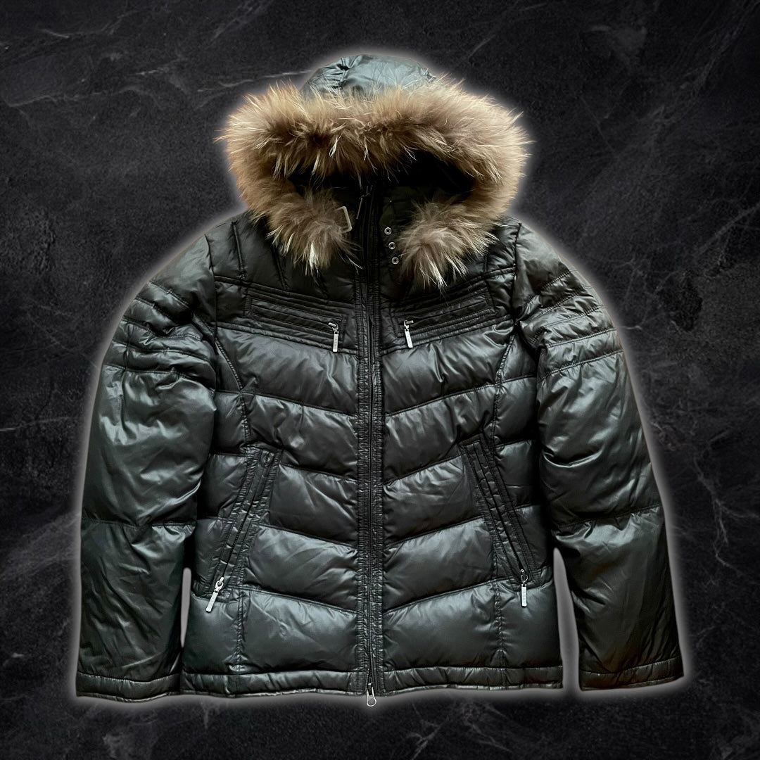 Japanese branded fur puffer jacket