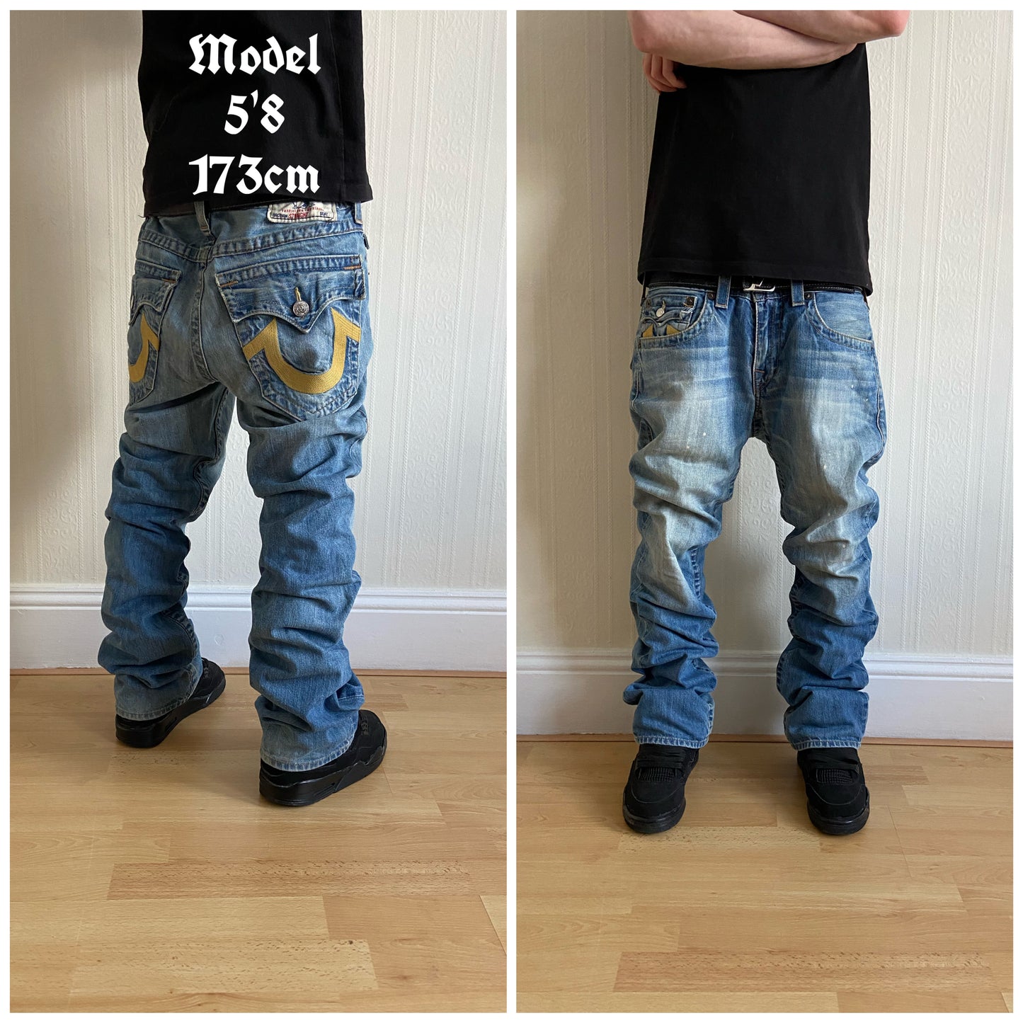 True Religion Yellow Logo Jeans