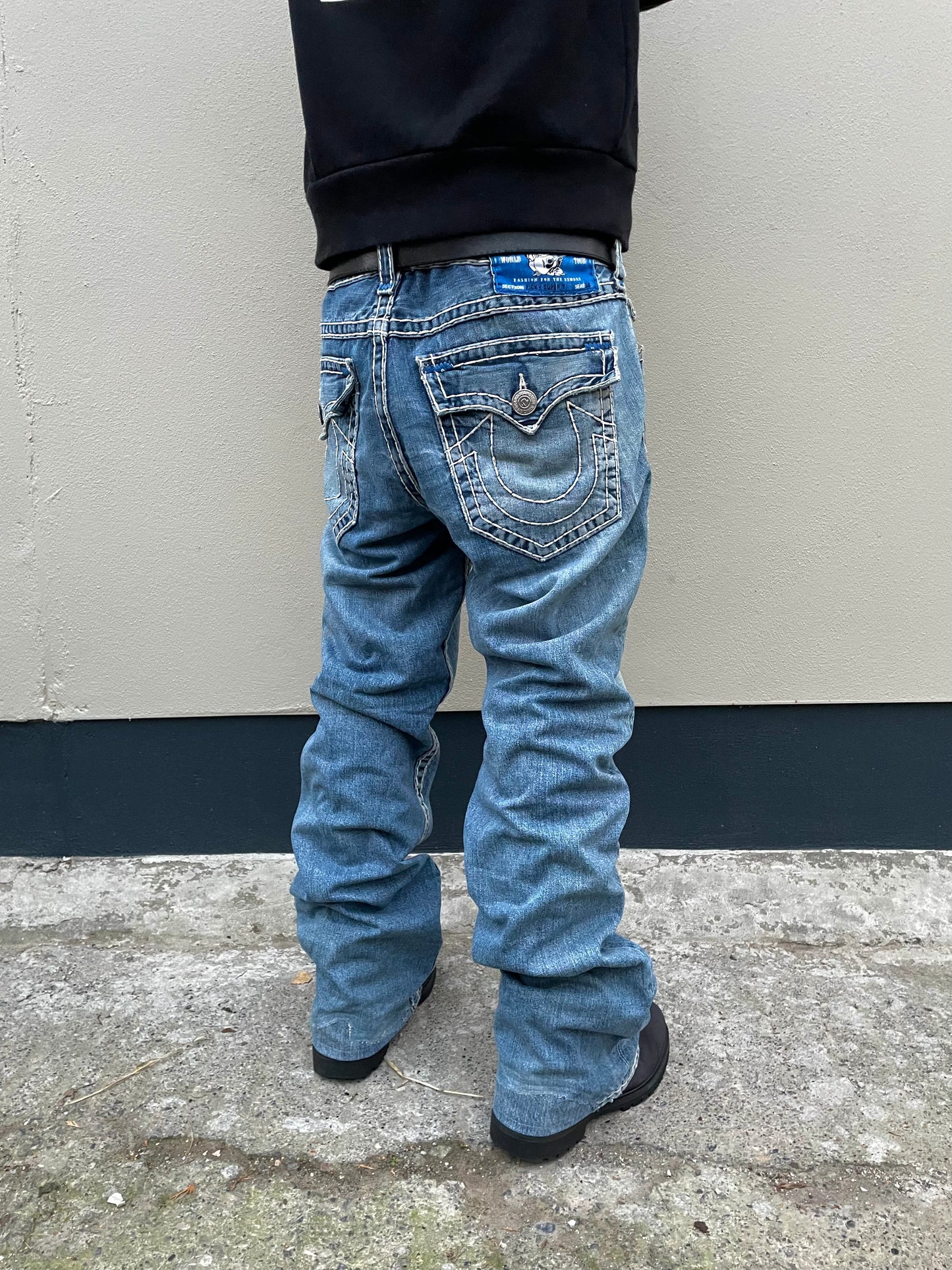 True Religion Ricky Super T Blue Tab Jeans