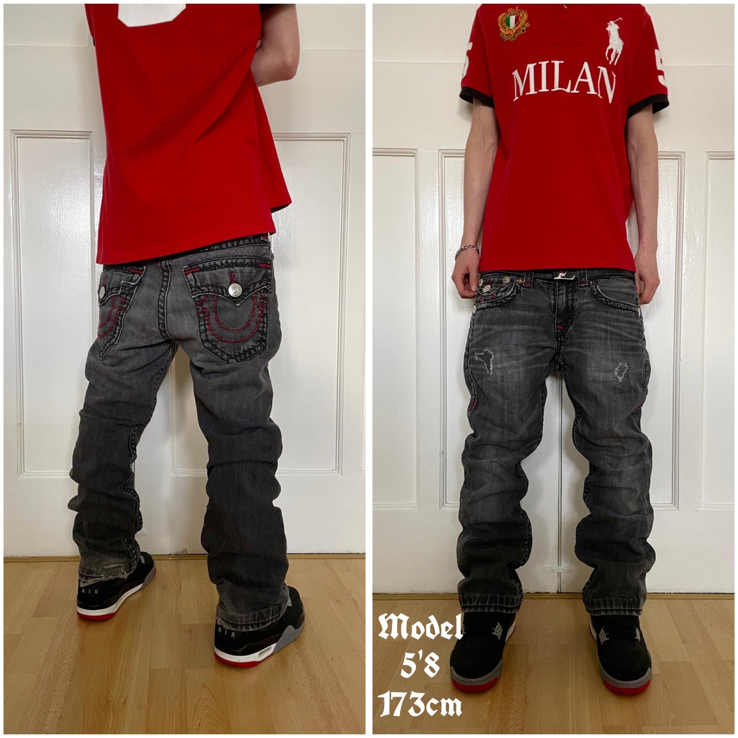 True Religion Ricky Super T Red Stitch Jeans