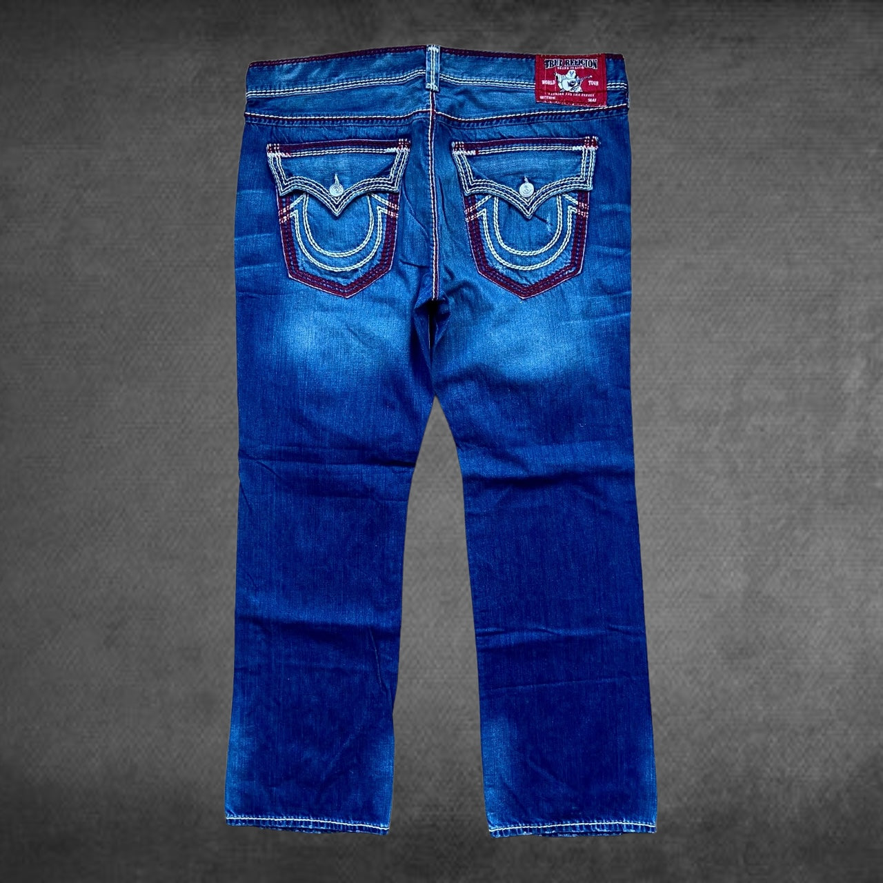 True Religion Mega QT Red Stitch Jeans