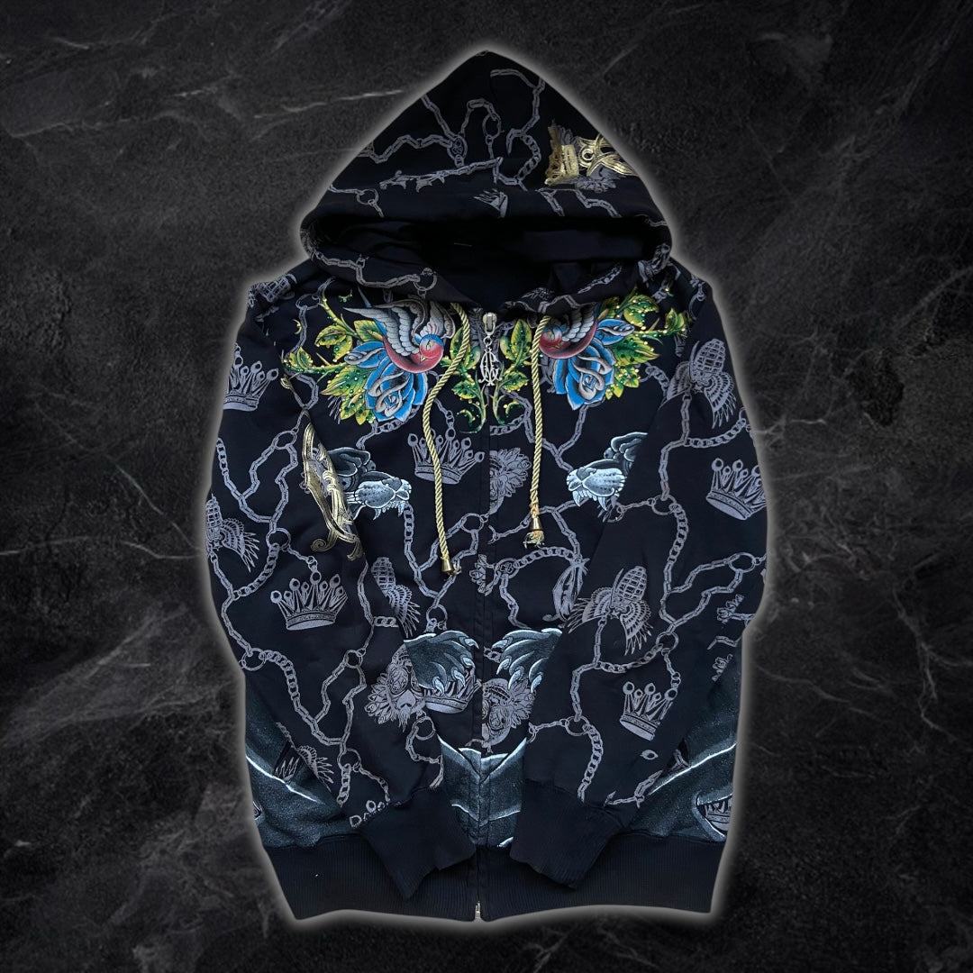 Christian Audigier Rhinestone Hoodie